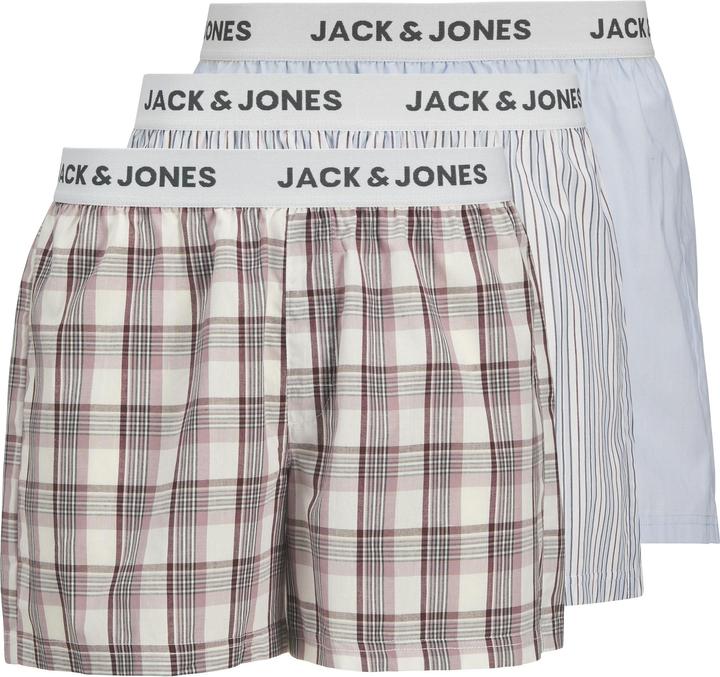Jack & Jones Jacalvin Woven Boxers 3 Pack Ln
