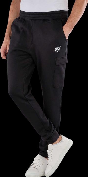 Actual product image Siksilk Sweatpants Black Essential Cargo Jogger (XS)