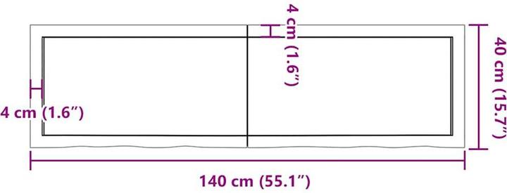 Image du produit VidaXL Saba (140 x 40 x 6 cm)