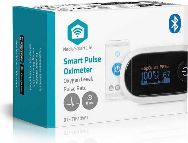 Produktbild Nedis SmartLife Pulsoximeter | Bluetooth | OLED-Anzeige | Akustischer Alarm / Anti-Bewegungsstörunge