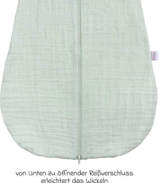 Image du produit Makian Schlafsäcke Musselin-Schlafsack - Mint - Gr. 60 cm (60 cm, 1.0 TOG)