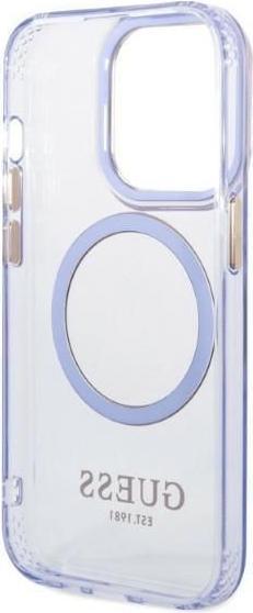 Immagine prodotto Guess GUHMP14LHTCMU Custodia rigida per iPhone 14 Pro 6.1" viola/viola Profilo oro MagSafe traslucido (Apple iPhone 14 Pro)