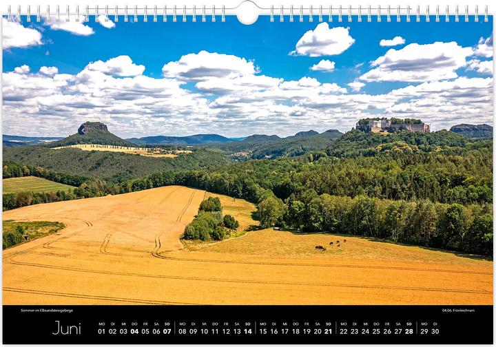 Image du produit Kalender Schsische Schweiz Luftaufnahmen 2026 (45 x 30 cm, Allemand)