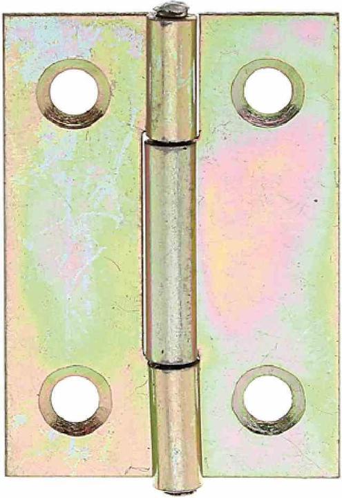 Immagine prodotto Alberts Cerniera stretta con perno in ottone rivettato, 51 x 30 mm, zincata gialla