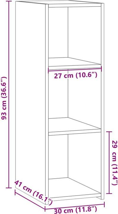 Actual product image VidaXL Sideboard (30 x 41 x 93 cm)