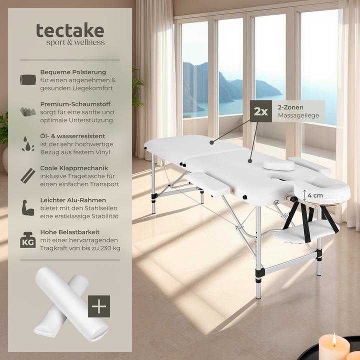 Actual product image tectake 2 zone massage table