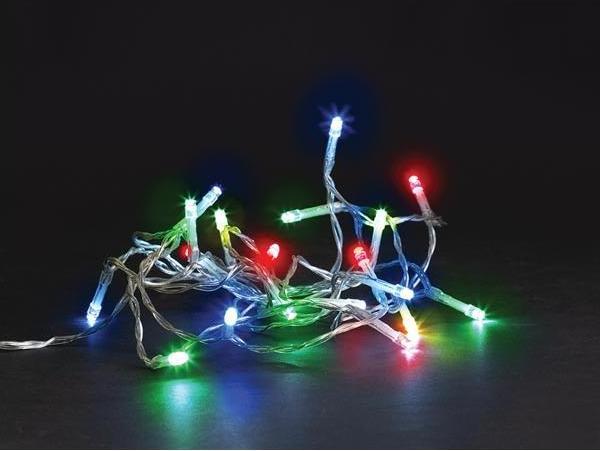 Actual product image Vellight Meissa LED - 2 m - 20 LEDs - multicoloured - transparent cable - modulator - batteries not included (2 m)