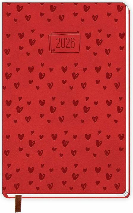 Produktbild Trtsch Taschenkalender A6 Soft Touch Herzchen 2026 (11 x 16 cm, Deutsch)