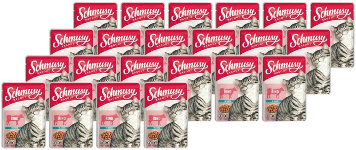 Immagine prodotto Schmusy Cibo umido Salsa di manzo al ragù, 22 x 100 g (Adulto, 1 pz., 2520 g)