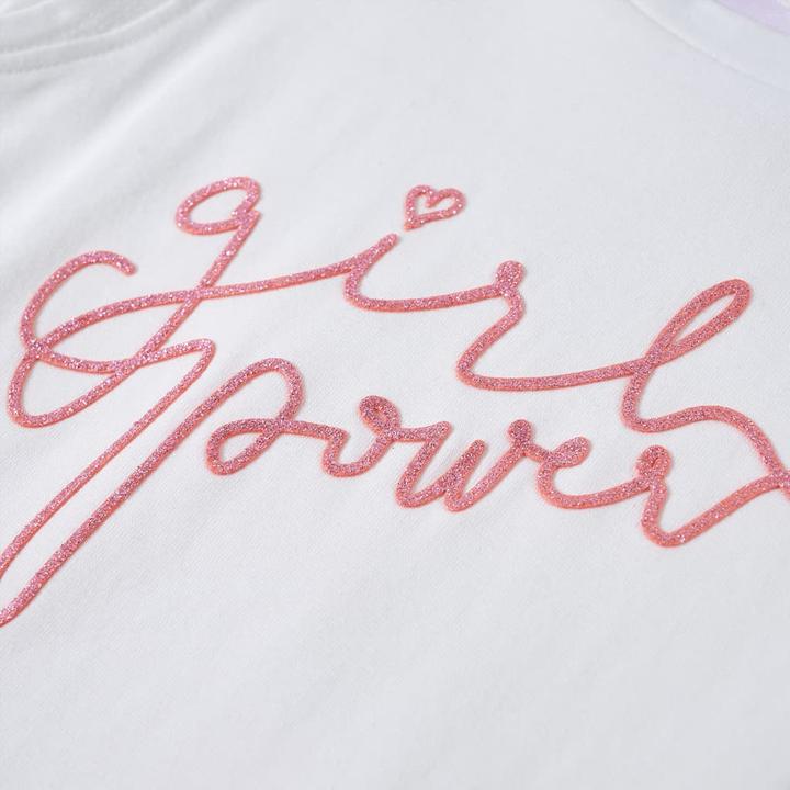 Produktbild VidaXL Kinder-T-Shirt mit Rüschenärmeln Ecru 104,Material: 95 (104)