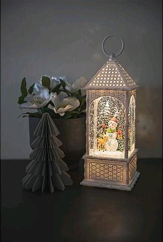 Actual product image Konstsmide LED water lantern 'Snowman on the tree'