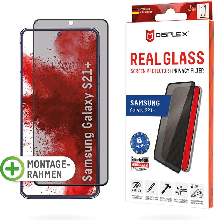 Immagine prodotto Displex Real Glass, Privacy Full Cover Panzerglas (1 Pezzo/i, Samsung Galaxy S21+)