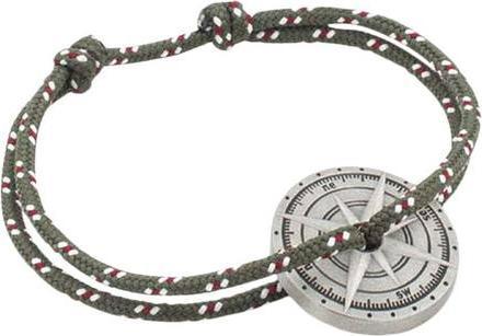 Actual product image Le vent à la française Argent Vieilli bracelet - Khaki green, white & red