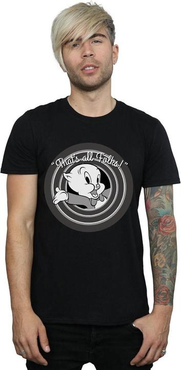 Immagine prodotto Looney Tunes Maglietta uomo That's All Folks Porky Pig in cotone (S)