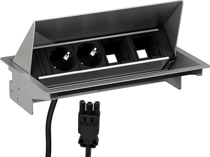 Produktbild Bachmann CONEO SET 2x Schutzkontakt 2x ABD silberfarben (2 x, 0.20 m)