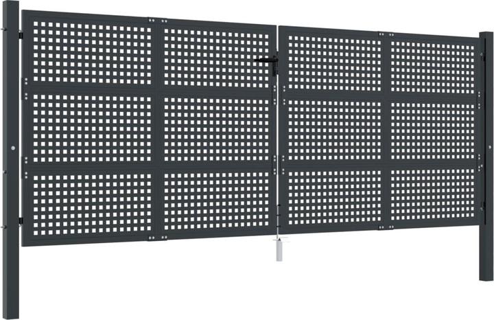 Actual product image VidaXL Garden Gate Anthracite 400x200 cm Steel, Colour: Anthracite