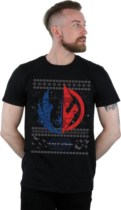 Actual product image Star Wars Mens The Rise Of Skywalker Christmas Split Symbol T-Shirt (3XL)