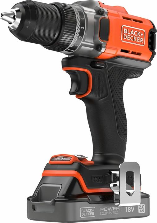 Actual product image Black & Decker Black&Decker cordless drill driver 18V 2x2Ah,2G,Kof BCD382D2XK (Rechargeable battery operated)