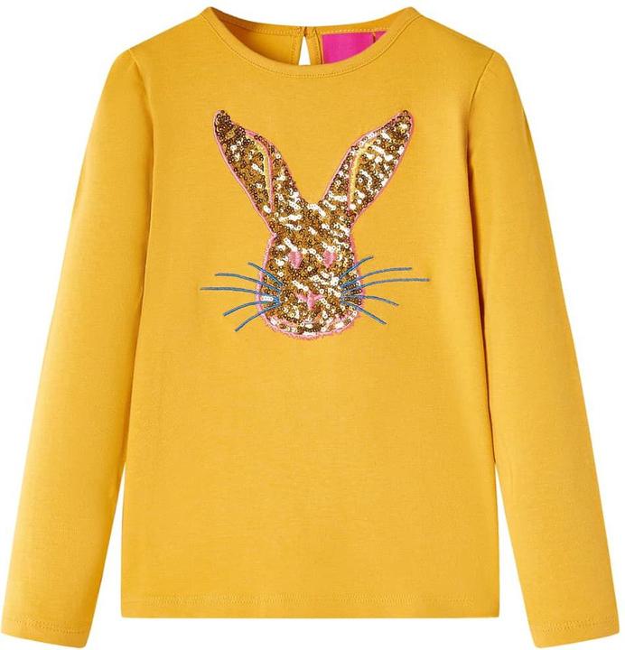 Image du produit VidaXL T-shirt manches longues enfant Ocre 140,Matière : 95% coton. 5 (140)