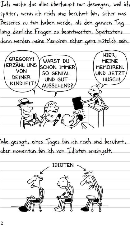 Immagine prodotto Gregs Tagebuch 01. Von Idioten umzingelt (Tedesco, Jeff Kinney., Dietmar Schmidt, 2011)