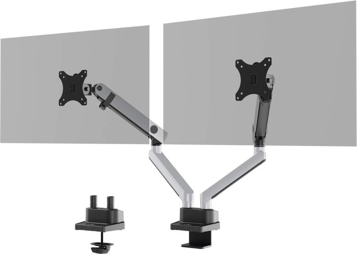 Produktbild Durable Monitorhalt. SELECT PLUS m Arm f 2 Mon. Tischb. Sil. (Tisch, 32")