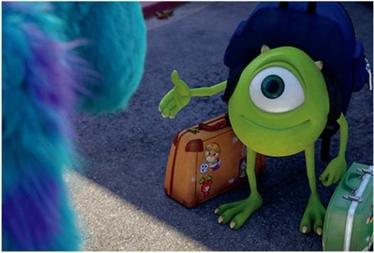 Actual product image Disney Monsters, Inc. Mike/Handshake character - postcard
