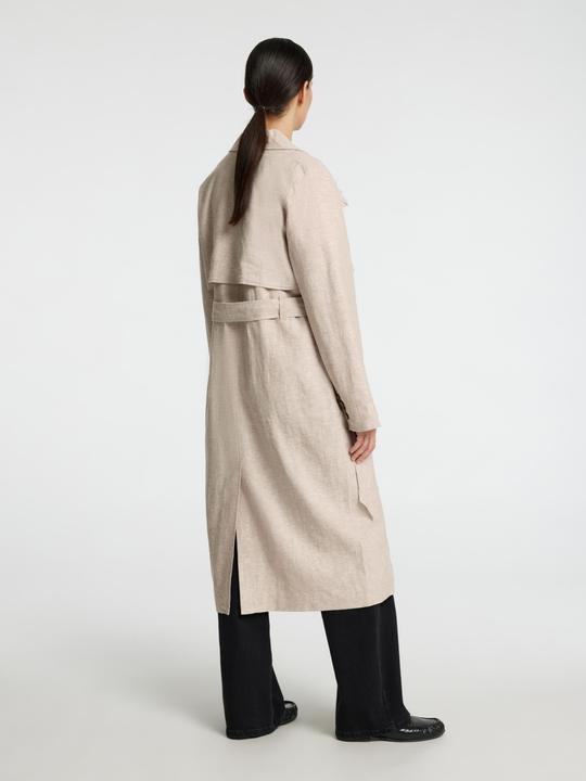 Image du produit Selected Femme Zweireihiger Leinenmix Trenchcoat (38)
