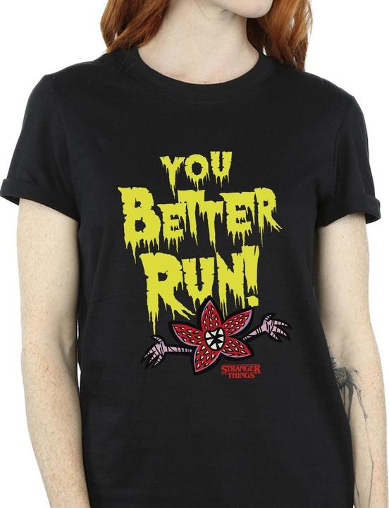 Immagine prodotto Netflix Stranger Things You Better Run Maglietta Ampia Donna (4XL)