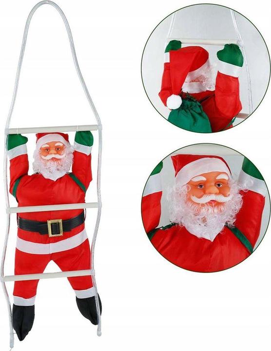 Nenurodyta LED-Dekoration, Weihnachtsmann auf der Leiter