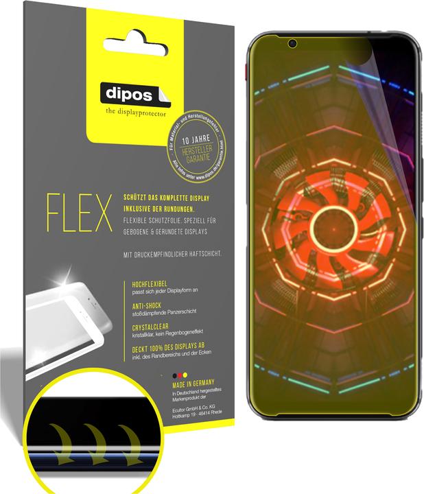 Produktbild Dipos Displayschutzfolie Full-Cover 3D (2 Stück, Nubia Red Magic 3s)