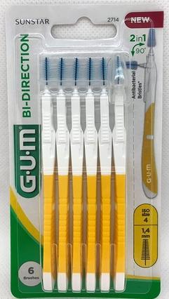 Immagine prodotto GUM BI-Direction ISO 4 Scovolino interdentale per la pulizia del dente posteriore/frontale 1,4 mm - (6 x, 1.40 mm)
