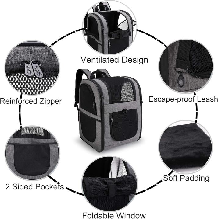 Actual product image Apollo Walker Haustierrucksack (Cat, Dog, Washable, Breathable, Machine washable)