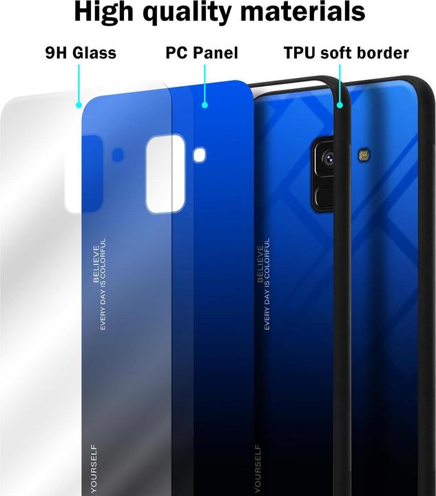 Productafbeelding Cadorabo TPU 2 kleuren glasdekking (Samsung Galaxy A8 (2018))