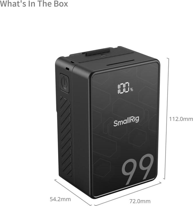 Actual product image SmallRig VB99 SE mini V Mount Battery 4608 (Rechargeable battery)
