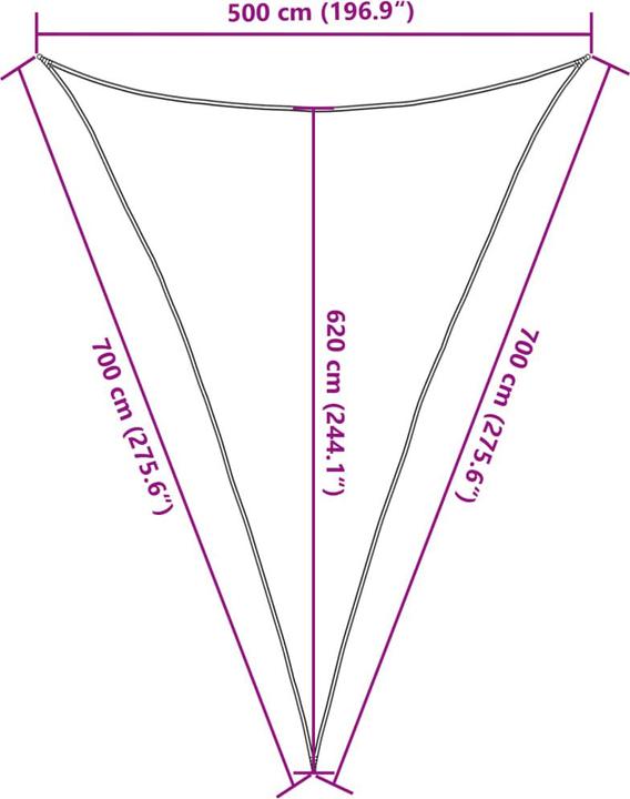 Image du produit VidaXL Voile d'ombrage (500 x 700 x 700 cm)