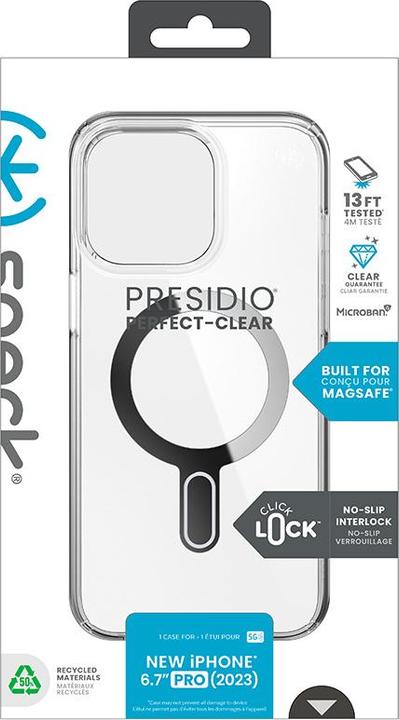 Immagine prodotto speck Presidio Perfect-Clear - cover posteriore per dispositivo mobile (Apple iPhone 15 Pro Max)