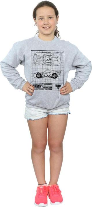 Immagine prodotto Disney Cars Lightning McQueen Blueprint Felpa Ragazze (152, 158)