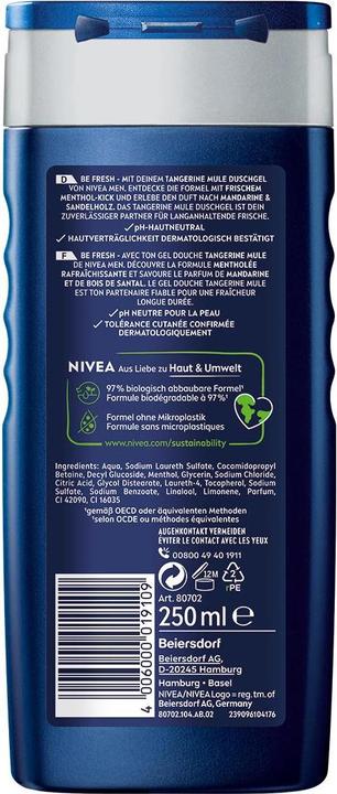 Image du produit NIVEA Gel douche Tangerine Mule (250 ml)
