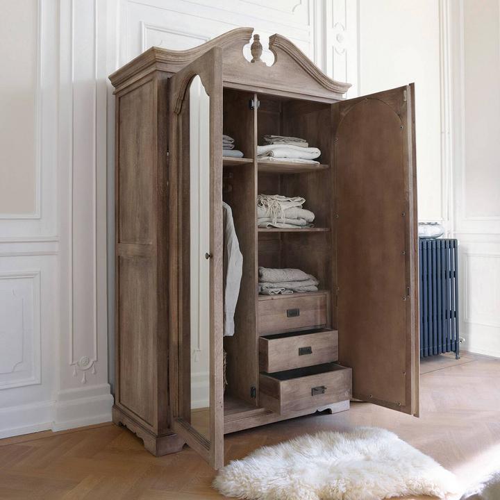 Produktbild Loberon Schrank Somerset antikbraun (120 x 58 x 200 cm)