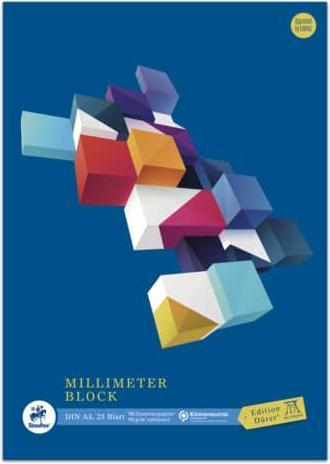 Immagine prodotto Edition Dürer Blocchetto millimetrato Staufen - DIN A3, 25 fogli, carta bianca pregiata 90g/m² (90 g/m², A3)