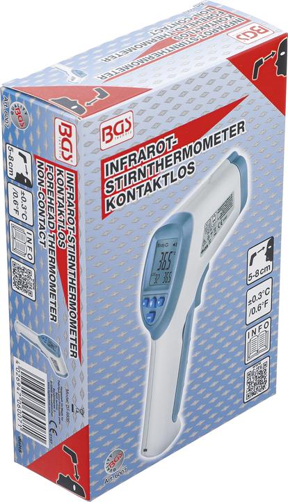 Image du produit BGS Thermomètre infrarouge frontal pour la fièvre, sans contact, 0-100°C (Front, Sans contact)