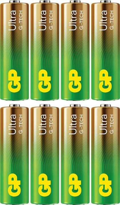 Produktbild GP Batteries GP - Ultra Alkaline Battery, Size AA, 15AU/LR6, 1.5V, 8-pack (8 Stk., AA)