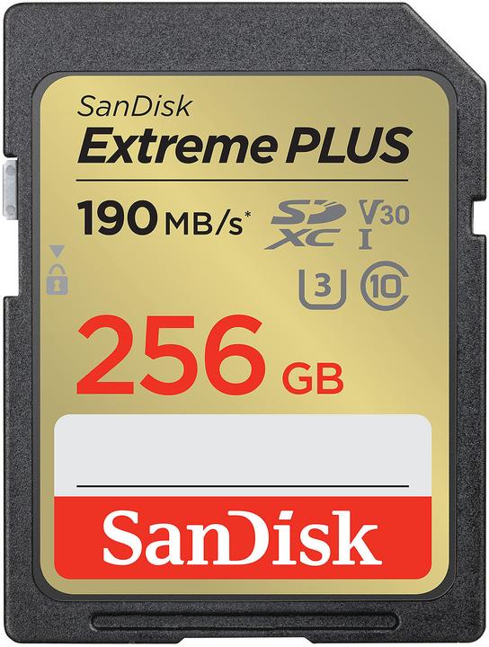 SanDisk Extreme Plus 256GB SDHC (256 GB, SDXC, U3, UHS-I)