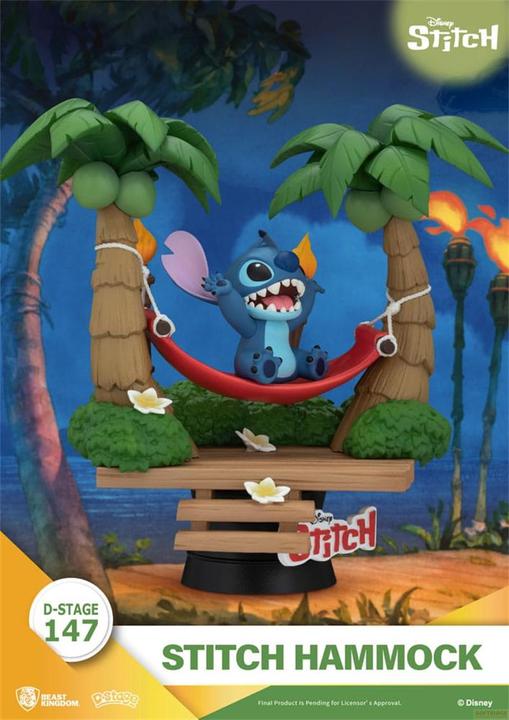 Produktbild Beast Kingdom Lilo & Stitch D-Stage PVC Diorama Stitch Hammock 13 cm
