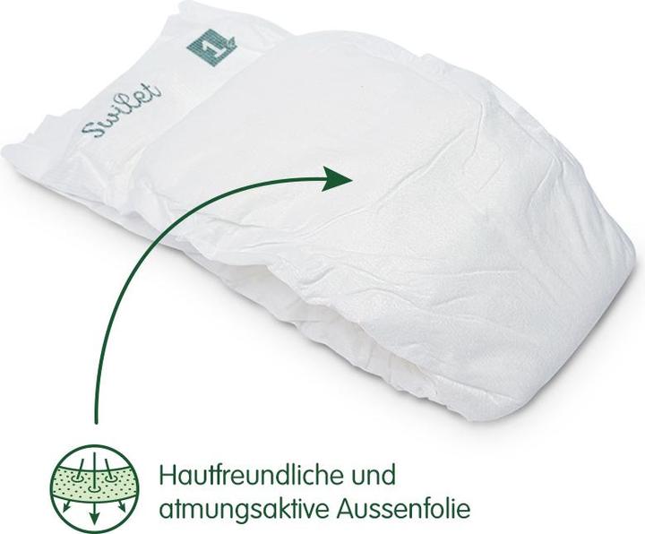 Image du produit Swilet La couche biologique Newborn (Taille 1, Pack mensuel, 216 pièce(s))