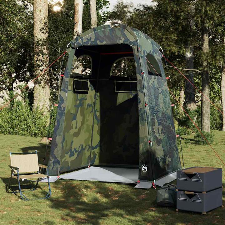Actual product image VidaXL Shower tent camouflage waterproof (3.70 kg)