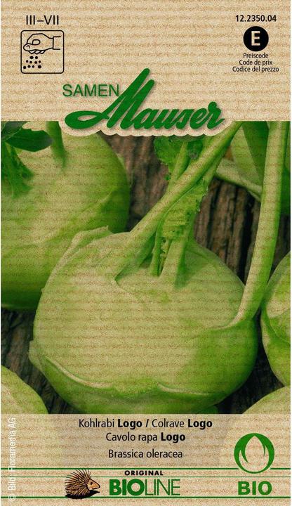 Actual product image Samen Mauser Bud Organic Kohlrabi Logo (Vegetable seeds)