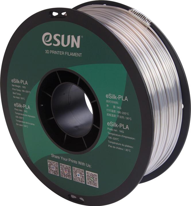 Actual product image eSUN EPLA-SILK 1,75mm SILVER 1kg 3D FILAMENT (PLA, 1.75 mm, 1000 g, Silver)