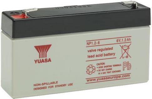 Actual product image Yuasa Lead battery 6 V 1.2 Ah NP1.2-6 NP (6 V, 1200 mAh)
