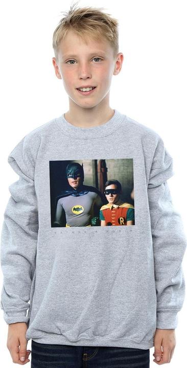 Actual product image Boys Batman TV Series Dynamic Duo Photograph Sweatshirt (140, 146)